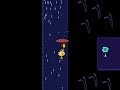 Standing in the rain with Monster Kid in Undertale