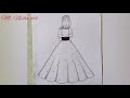 Very easy girl drawing back side // How to draw a girl -step by step for beginners // girl drawing