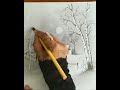 Birch trees landscape drawing with easy ways by pencil | How to make easy drawing with pencil
