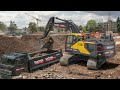 Construction of a 25-meter sidewalk near a family house