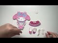 DIY My Melody Paper Puppet 😍| Tutorial, How to make | 마이멜로디 종이인형 ❤️  | マイメロディの紙人形