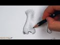 How to Draw a ¾ Nose - EASY