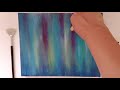 Como pintar uma paisagem com aurora boreal / Pintura acrílica simples e fácil/tutorial