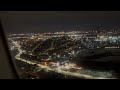 Beautiful Landing in Boston, MA night flight (DFW - BOS) AA