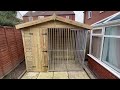 Walk through of an 8 x 4 ft single dog kennel and run, with Benchmark Kennels 🐾⚒🐾