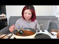 KIMCHI TOFU RAMEN MUKBANG (VEGAN) | Munching Mondays Ep.132