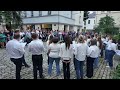 Paris Fête de la musique - La symphonie des éclairs. choristers perform in the Village Saint Paul