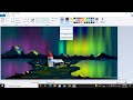 Aurora borealis #howto  How to draw in MS Paint |  How to draw in Computer