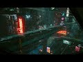 Relaxing Metro Train Ride in the Rain at Night in Cyberpunk 2077 [ 4K Ultra Max Settings - Ambience]