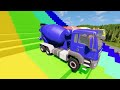 TRANSPORTING PIXAR CARS & FRUITS WITH COLORED & JOHN DEERE vs CLAAS vs TRACTORS - BeamNG.drive