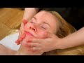 ASMR sculptural face lifting treatment with buccal massage (Unintentional ASMR, real person ASMR)