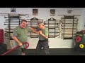 Cane Self Defense with redirecting an attackers , straight punch, and counting with your own.