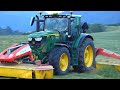 John Deere 6R 185 + Pöttinger Novacat Alpha Motion & Novacat S10 Mowing sown alfalfa 2024