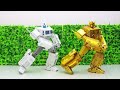 HelloCarbot Tobot Transformers Blue, Assembly Robot Police Car, JCB, TRACTOR, BUS, TRAIN - Robot Toy