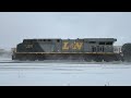 Catching The CSX L&N Heritage Unit In The Snow - Erie, PA