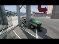 Massive Spike Strip Pileup Car Crashes #1 - BeamNG Drive