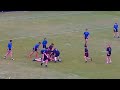 13 year old kid rugby player sidesteps and baller