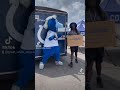 colts mascot blue doing pie to face!!!!!