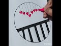 circle drawing | Red Heart ❤️|step by step | very easy drawing |