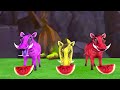 Paint & Animals Tiger, Lion, Bear, Gozilla, Hippo Fountain Crossing Transformation Animal Cartoon