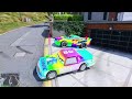 GTA V - Stealing RAINBOW SONIC SUPER CARS with Franklin and Sonic | (Real Life Cars #290)