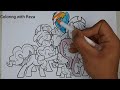 Coloring Pages MY LITTLE PONY▪︎Friends Hugs/How to draw My Little Pony/Easy Drawing Tutorial Art🦄MLP