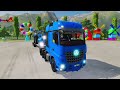 TRANSPORT POLICE CARS, MIXER TRUCK, FIELD TRACTOR TO THE GARAGE WITH MAN TRUCK - FS22