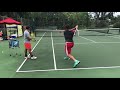 Tennis training: Coach Dabul with  Federico Gomez D1 college player (Nadal, Federer, Murray drills)
