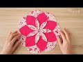 How To Make Fabric Folded Flower | DIY Placemat | Thuy Craft