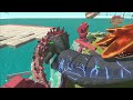 Aquatics Battle - The Bloop VS Megalodon + Biollante + Godzilla - Animal Revolt Battle Simulator