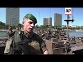 In and out of the water, French armed forces secure the River Seine for the Paris Olympics ceremony