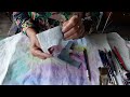 Inktense Tutorial and Hand Quilting the Calm Blue Ocean Quilt