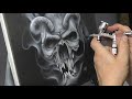 Airbrushing a Demon Skull for Beginners