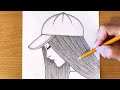 Как Нарисовать Девушку В Кепке | ЛЕГКИЙ РИСУНОК ДЕВУШКИ | Easy Girl Drawing