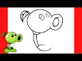 How to Draw PEASHOOTER | Plants vs Zombies