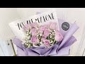 How to make Lilac Rose Bouquet​|| Lilac Rose Bouquet Tying & Wrapping Techniques | 螺旋花腳手綁花束- 紫丁香玫瑰花束