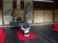 Monk at Zen Temple playing music