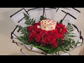 How to make Bouquet flowers wrapping with cake valentines Bouquet @zeeshuflower