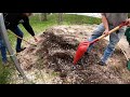 Cutting and Grinding a Stump