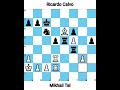 Mikhail Tal vs Ricardo Calvo. Havana Olympiad Final-A (1966).
