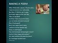 Baking a Poem