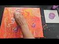 Acrylic Pouring | Puddle Pour | Fluid Art Abstract Flower Dips 🌼🌸 #fluidpainting