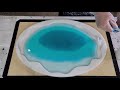 #1119 Incredible 'Foam' Effect In This Ocean Wave Resin Sculptured Bowl