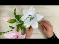 DIY Satin Ribbon Flowers / DIY lily making tutorial/how to make satin ribbon flower lily Easily