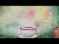 No pencil No eraser. Free hand watercolour painting | Relaxing video