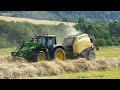 Hay baling 2024 with John Deere 6120 M + Krone VariPack V 190 XC