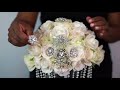 DIY Elegant Brooch and Pearl Cascade Bridal Bouquet | DIY Wedding Bouquet | DIY Tutorial