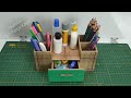 DIY - Desktop Organizer by Cardboard | Pen Holder Organizer | Cardboard Craft