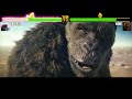 Godzilla Vs Kong Pyramid Battle Scene 4K with Health Bar