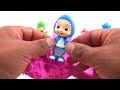 Match Rainbow Colors Squishy  Balls with Kinetic Sand  Milk Bottles Smiley Face |  video for kids